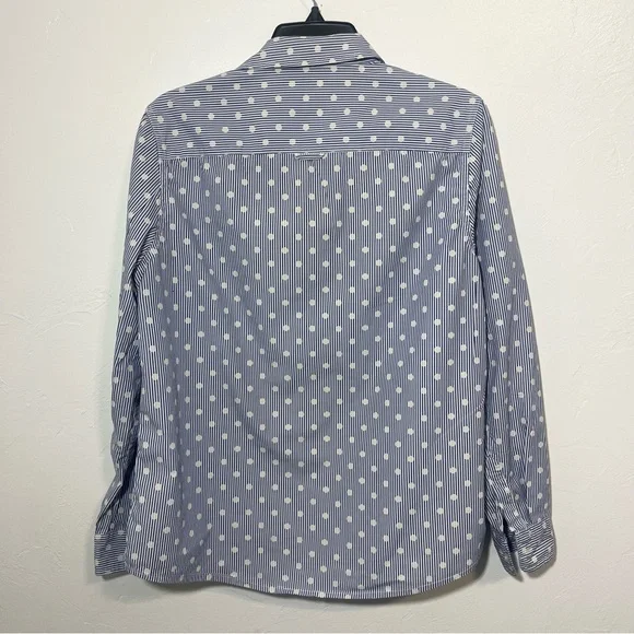 Boden Long Sleeve Casual Polka Dot Button Down Shirt Size 10 - Picture 5 of 8